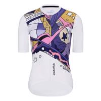 HOLOKOLO Cyklistický dres s krátkým rukávem - FANTASY ELITE LADY - bílá/vícebarevná L