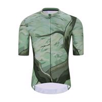 HOLOKOLO Cyklistický dres s krátkým rukávem - FOREST - zelená/hnědá S