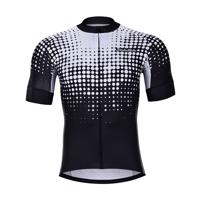 HOLOKOLO Cyklistický dres s krátkým rukávem - FROSTED - černá/bílá 2XS