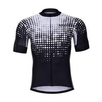 HOLOKOLO Cyklistický dres s krátkým rukávem - FROSTED - černá/bílá 3XL