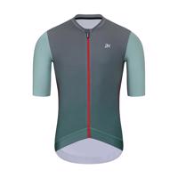 HOLOKOLO Cyklistický dres s krátkým rukávem - INFINITY - červená/šedá