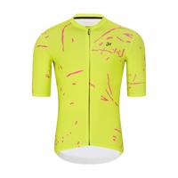 HOLOKOLO Cyklistický dres s krátkým rukávem - PASSION - žlutá 4XL
