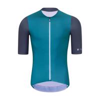 HOLOKOLO Cyklistický dres s krátkým rukávem - PERFORMANCE - zelená/fialová
