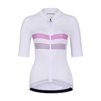 HOLOKOLO Cyklistický dres s krátkým rukávem - SPORTY LADY - bílá/růžová