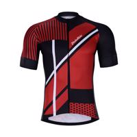 HOLOKOLO Cyklistický dres s krátkým rukávem - TRACE - černá/červená XL