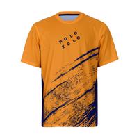 HOLOKOLO Cyklistický dres s krátkým rukávem - UNIVERSE MTB - černá/oranžová 2XL