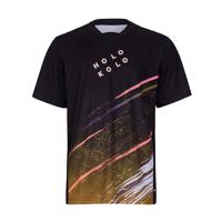 HOLOKOLO Cyklistický dres s krátkým rukávem - UNIVERSE MTB - černá/oranžová
