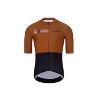 HOLOKOLO Cyklistický dres s krátkým rukávem - VIBES - černá/hnědá XS