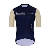HOLOKOLO Cyklistický dres s krátkým rukávem - VIBES - ivory/modrá XL