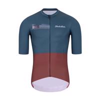 HOLOKOLO Cyklistický dres s krátkým rukávem - VIBES - šedá/červená XS