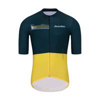 HOLOKOLO Cyklistický dres s krátkým rukávem - VIBES - zelená/žlutá 6XL