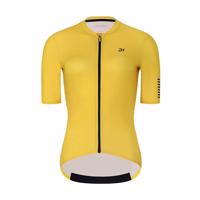 HOLOKOLO Cyklistický dres s krátkým rukávem - VICTORIOUS LADY - žlutá 2XL