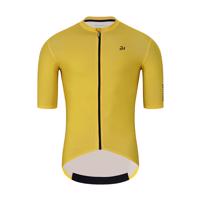 HOLOKOLO Cyklistický dres s krátkým rukávem - VICTORIOUS - žlutá 4XL