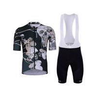 HOLOKOLO Cyklistický krátký dres a krátké kalhoty - CONFIDENT ELITE - černá/bílá