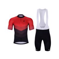 HOLOKOLO Cyklistický krátký dres a krátké kalhoty - NEW NEUTRAL - červená/černá