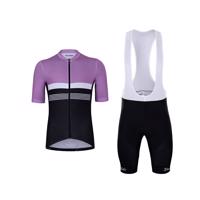 HOLOKOLO Cyklistický krátký dres a krátké kalhoty - SPORTY - bílá/růžová/černá