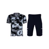 HOLOKOLO Cyklistický MTB dres a kalhoty - HIDE N SEEK MTB - černá/šedá