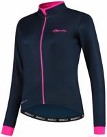 Hřejivý dámský cyklodres Rogelli ESSENTIAL s dlouhým rukávem, modro-růžový 010.198