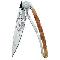 Kapesní nůž Deejo 1CB575 Serration, titan, juniper wood, Trout