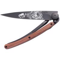 Kapesní nůž Deejo 1GB128 Tattoo grizzly, black, 37g, coralwood