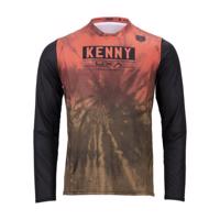 KENNY Cyklistický dres s dlouhým rukávem letní - CHARGER - růžová/hnědá XL