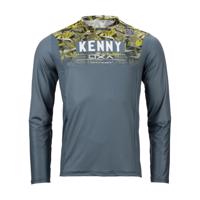 KENNY Cyklistický dres s dlouhým rukávem letní - CHARGER  - žlutá/šedá M