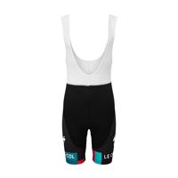 LE COL Cyklistické kalhoty krátké s laclem - BORA HANSGROHE 23 K - černá/zelená