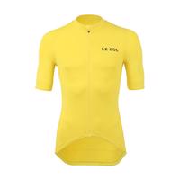 LE COL Cyklistický dres s krátkým rukávem - HORS CATEGORIE II - žlutá 2XL