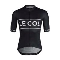 LE COL Cyklistický dres s krátkým rukávem - SPORT LOGO - černá/bílá