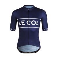 LE COL Cyklistický dres s krátkým rukávem - SPORT LOGO - modrá/bílá 2XL