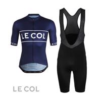 LE COL Cyklistický krátký dres a krátké kalhoty - SPORT LOGO - modrá/černá