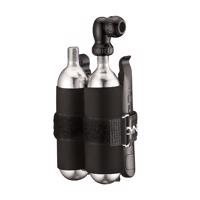 LEZYNE CO2 pumpa/pumpička - TWIN KIT 25G - černá/stříbrná
