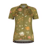 MALOJA Cyklistický dres s krátkým rukávem - GANESM. AOP 1/2 LADY - zelená S