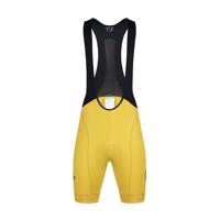 MONTON Cyklistické kalhoty krátké s laclem - SKULL - žlutá 2XL