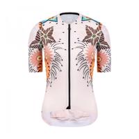 MONTON Cyklistický dres s krátkým rukávem - BLOOMS LADY - vícebarevná/oranžová XL