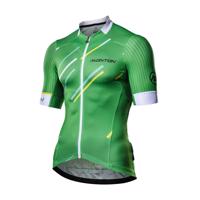 MONTON Cyklistický dres s krátkým rukávem - COLORE PRIOGGIA - zelená XS