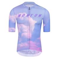 MONTON Cyklistický dres s krátkým rukávem - EVENINGGLOW - růžová/fialová
