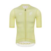MONTON Cyklistický dres s krátkým rukávem - SKULL III - žlutá/bílá