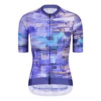 MONTON Cyklistický dres s krátkým rukávem - SKULL OILPAINT LADY - fialová/modrá