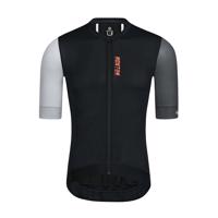 MONTON Cyklistický dres s krátkým rukávem - TRAVELER EVO - černá/bílá/šedá M