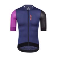 MONTON Cyklistický dres s krátkým rukávem - TRAVELER EVO - fialová/černá/modrá M