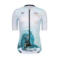 MONTON Cyklistický dres s krátkým rukávem - WATER FLOW LADY - bílá/modrá