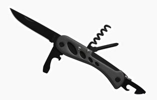 Multifunkční nůž Baladéo ECO165 Barrow Tech, 7 funkcí, armádní černá
