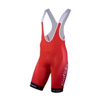 NALINI Cyklistické kalhoty krátké s laclem - COFIDIS 2021 - červená/bílá