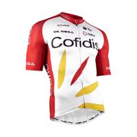 NALINI Cyklistický dres s krátkým rukávem - COFIDIS 2021 - bílá/červená 2XL