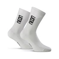 NEON Cyklistické ponožky klasické - NEON 3D - bílá 43-47