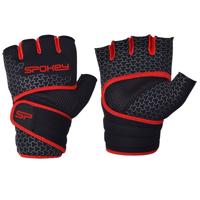 Neoprenové fitness rukavice Spokey LAVA černo-červené