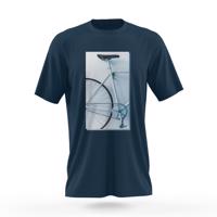 NU. BY HOLOKOLO Cyklistické triko s krátkým rukávem - DON'T QUIT - modrá M