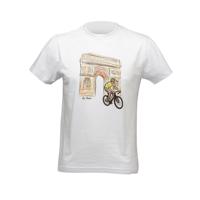NU. BY HOLOKOLO Cyklistické triko s krátkým rukávem - LE TOUR PARIS - bílá XL