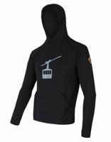 Pánská mikina Sensor Merino Upper Gondola klokanka černá